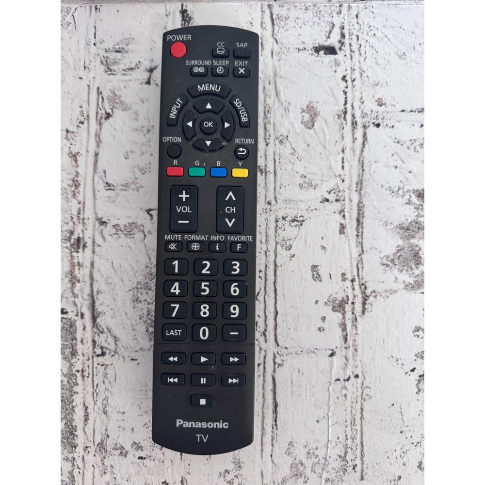Panasonic N2QAYB000706 TV Remote Control Black Replacement Controller